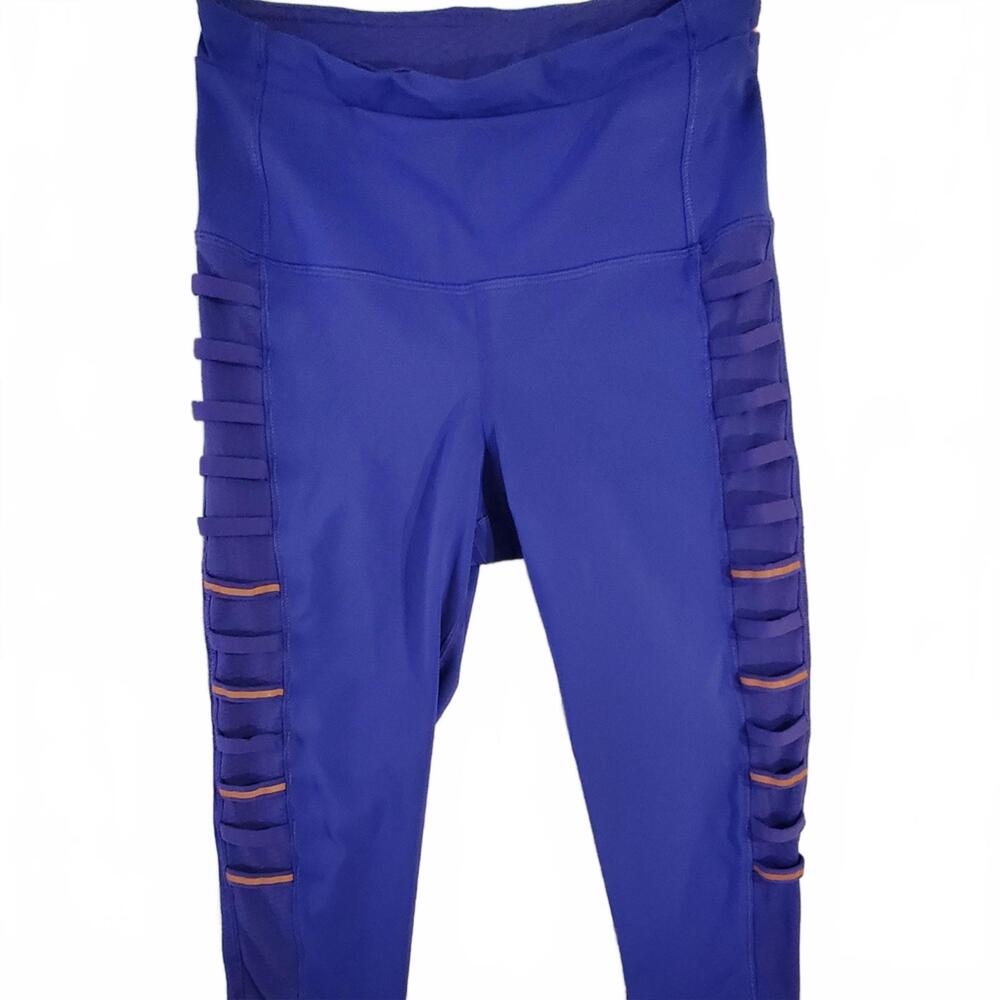 Lululemon Purple Leggings with Orange Accents